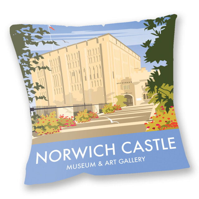 Bradshaw Dave Thompson Illustrated Travel Collection Square Throw Cushion