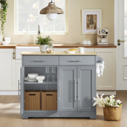 Solid Wood Top Kitchen Island