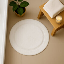Polygala Cotton Round Bath Mat