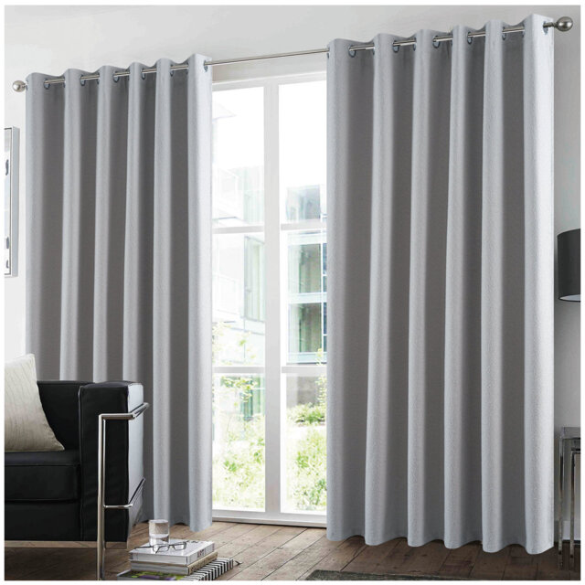 Glitter Woven Blackout Curtains Pair for Living Room - Bedroom Thermal Insulated Drapes Noise Reducing and Light Blocking Window