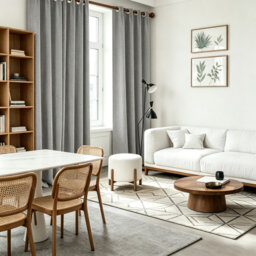 "Pale Khaki Supersoft Thermal Blackout Eyelet Curtains Pair W46""xL72"", Full Light Blocking Heat Insulated Drapes Cool Rooms In Summer For Bedroom"