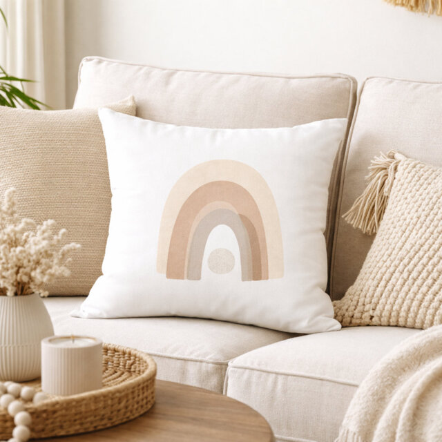 Indoor / Outdoor White Square Cushion Cover