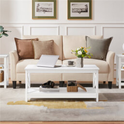 Solid Coffee Table with Storage