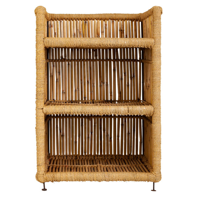 Mershon 75cm H x 51cm W Brass Step Bookcase