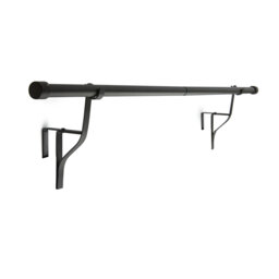 Glenmoral White Stainless Steel Adjustable 70cm to 120cm 2cm Single Curtain Pole