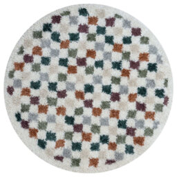 Moodi Modern Shaggy Area Rug Checkered Design