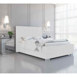 Sunrise Abubaker Upholstered Bed Frame - Plush Velvet with Headboard and Sprung Slats