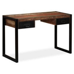 Trystan Solid Wood Top Metal Base Writing Desk