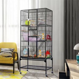 Tocoloma 175.26Cm Flat Top Floor Bird Cage with Wheels