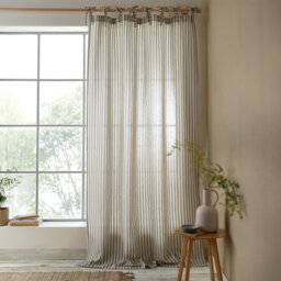 Cotton Blend Semi Sheer Single Curtain Panel