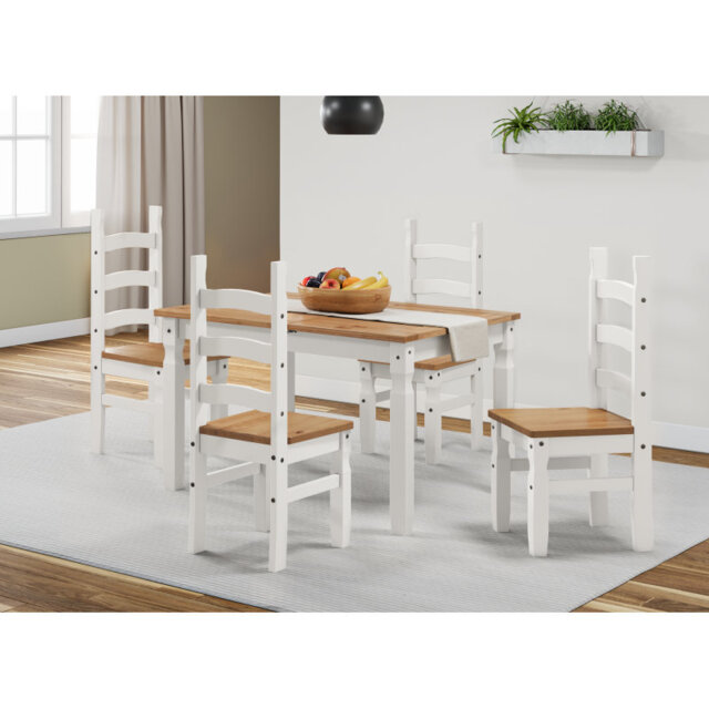 4 - Person Pine Solid Wood Dining Set