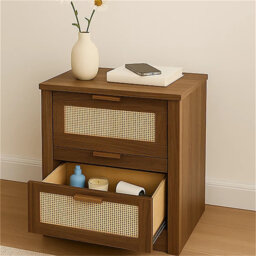 48cm W Manufactured Wood Bedside Table