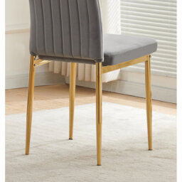Glitz Velvet Dining Chairs with Gold Legs