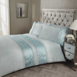 Hisako Satin Striped Duvet Cover with Pillowcases Included