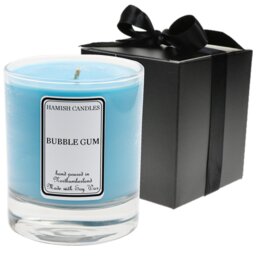 Bubble Gum Scented Jar Candle with Glass Holder