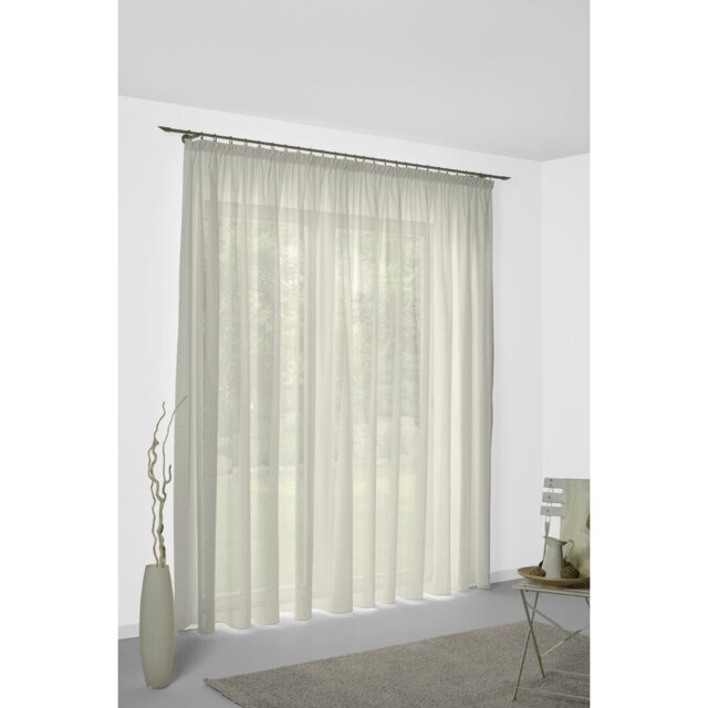 Salley Pinch Pleat semi transparent Single Curtain