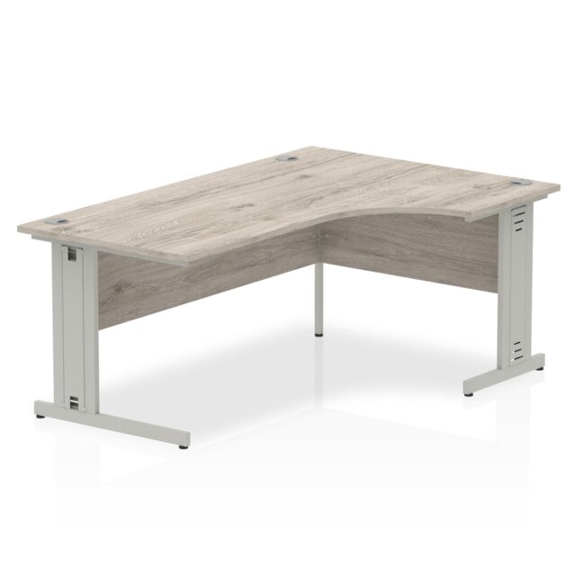 Zetta L-Shaped Metal Base Executive Desk
