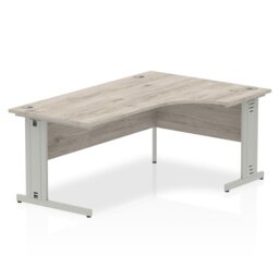 Zetta L-Shaped Metal Base Executive Desk