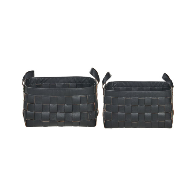 ClassicLiving SIPPAR Faux Leather Decorative Basket