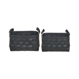 ClassicLiving SIPPAR Faux Leather Decorative Basket