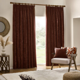 Heavy Chenille Room Darkening Pencil Pleat Curtains