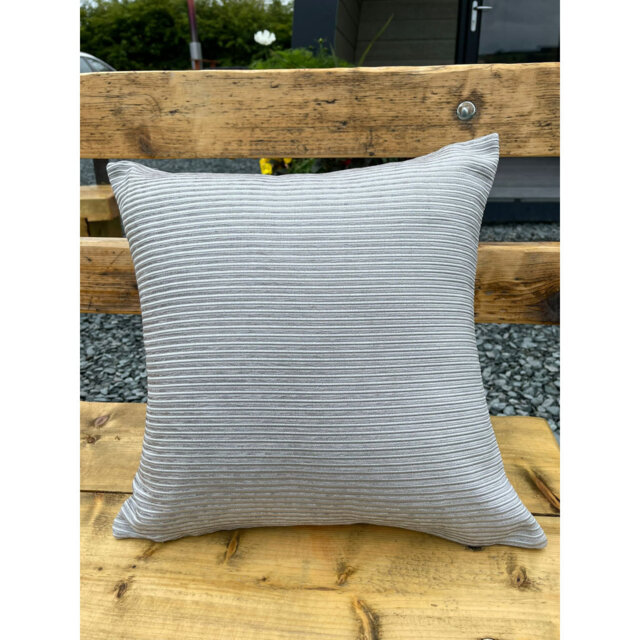 "SET OF 4 LUXURY Silver Jumbo Cord Decorative Home Office Cushion Covers 18X18"""