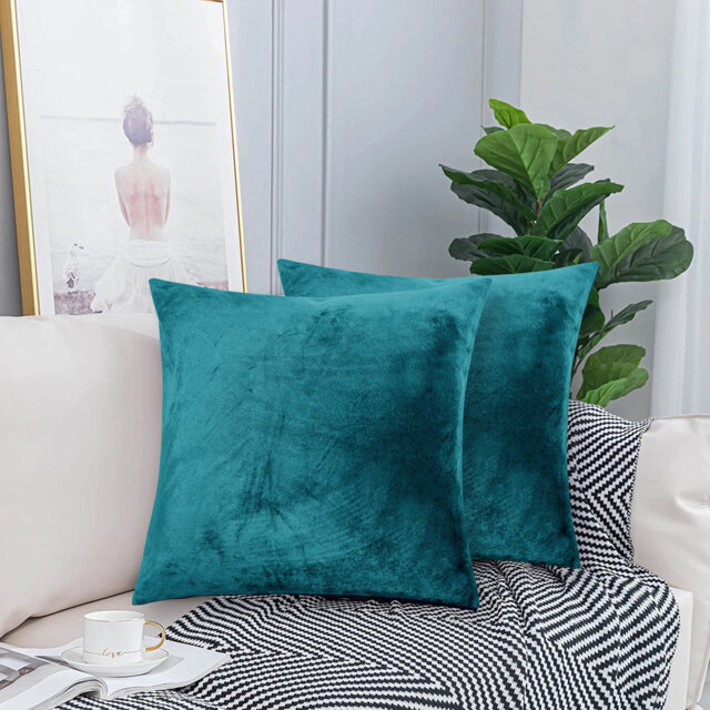 Retrospec Crushed Velvet Scatter Cushion Cover Set