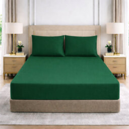 25cm Deep Pocket Fitted Sheet - Soft Microfiber Elasticated Bed Sheet Bottom