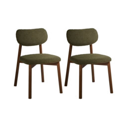 Set of 2 Dining Chairs MILLS Boucle