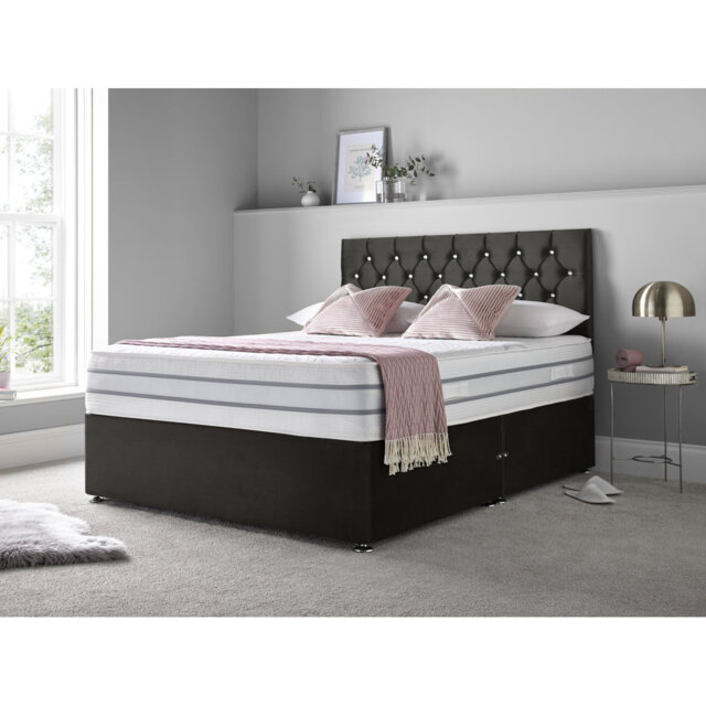 Boltwood Upholstered Divan Bed with Mattress