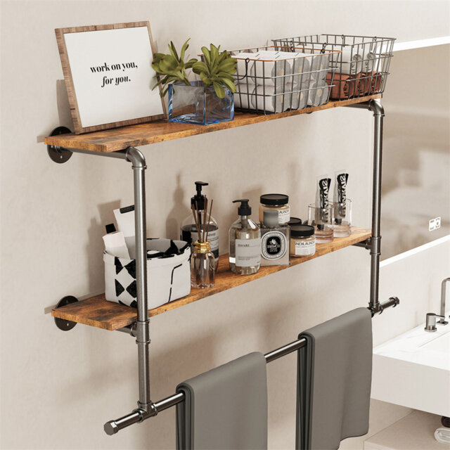Beton 116cm Industrial Pipe Clothing Rack