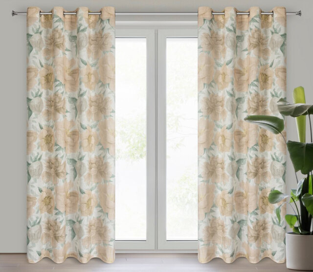 Polyester Blend Standard Eyelet Curtain Panel