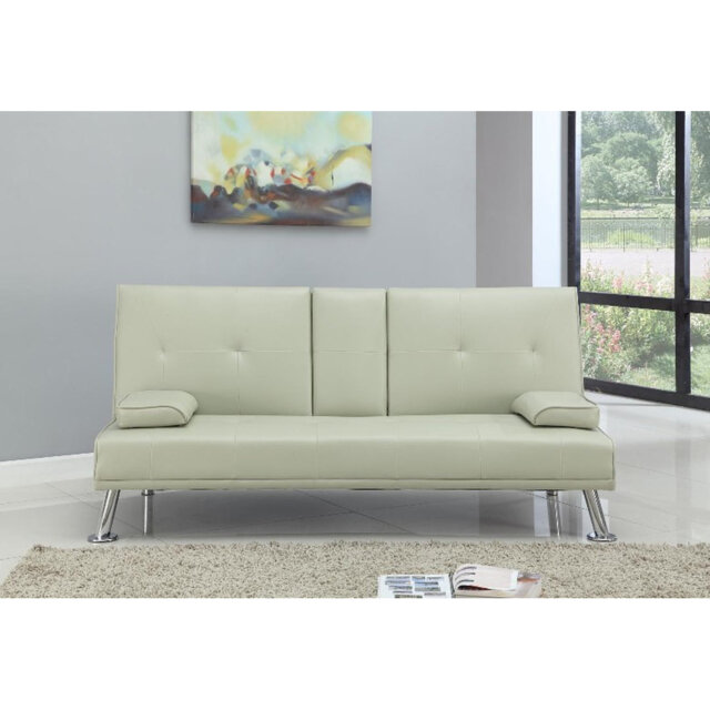 Comerford 3 Seater Faux Leather Sofa Bed