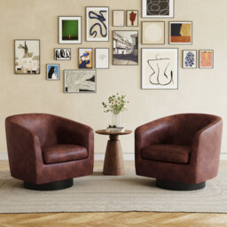 72Cm Wide Swivel Barrel Chair
