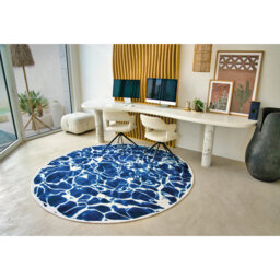Flatweave White/Blue Rug