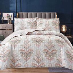 Polyester Patchwork Bedspread with Pillow Shams Included