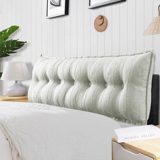 Sit-up Back Comfort Button Tufted Decorative Headboard Back Support Throw Pillow, Accent Body Pillow for Side Sleepers