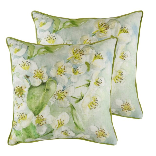 Worthington Blossoms Pear Floral Scatter Cushion with Filling