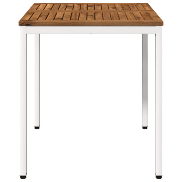 Acacia Metal Base Dining Table