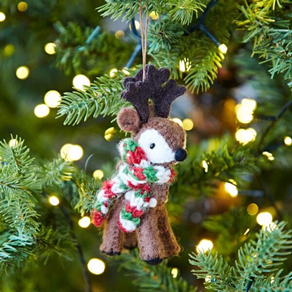 7cm Handmade Wool / Felt Hanging Figurine Ornament