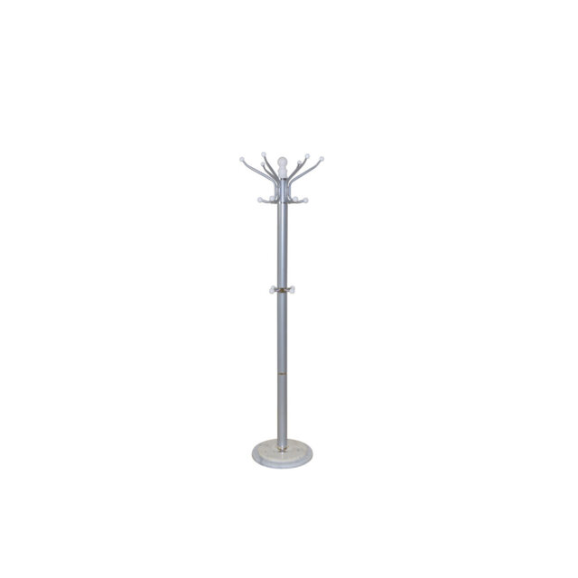 Martell Genuine Marble Freestanding 6 - Hook Coat Rack