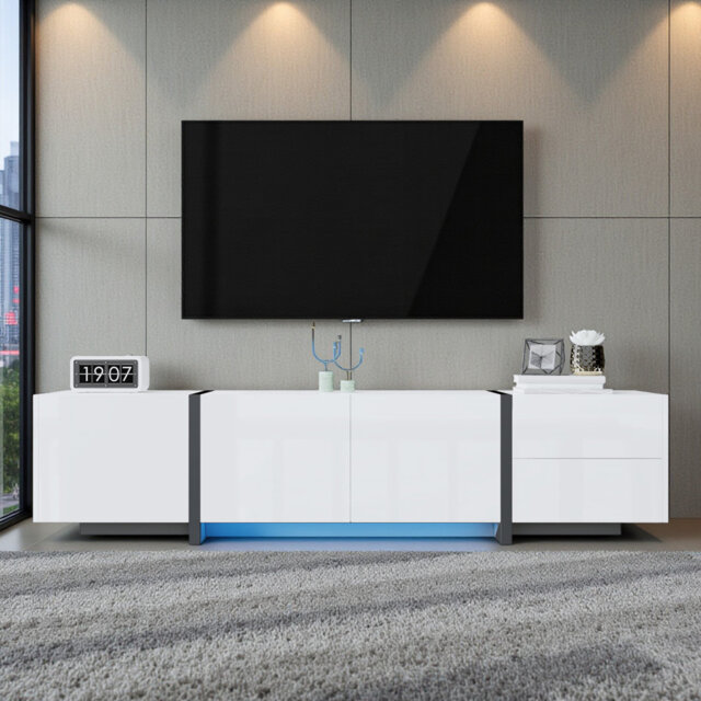 Modern High-gloss Tv Cabinet - Media Unit With Storage