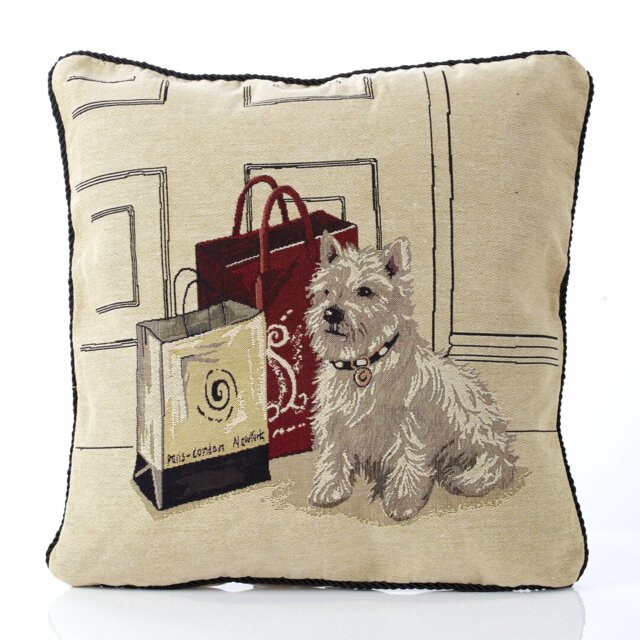 Radlee Tapestry Westie Velvet Scatter Cushion