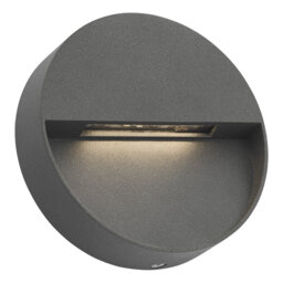 Charlier Matt Grey 12cm H Integrated LED Outdoor Bulkhead Light