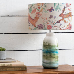 Leaping Into The Fauna Ceramic Table Lamp