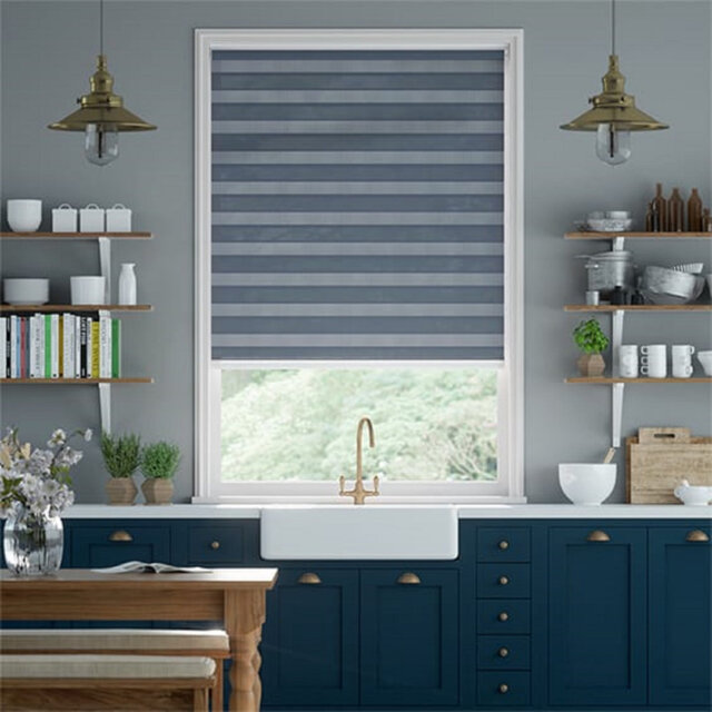 Dual Layer Day & Night Zebra Roller Blinds – Premium Light Filtering & Privacy Window Shades, Modern Sheer & Solid Fabric Blinds for Living Room, Bedr
