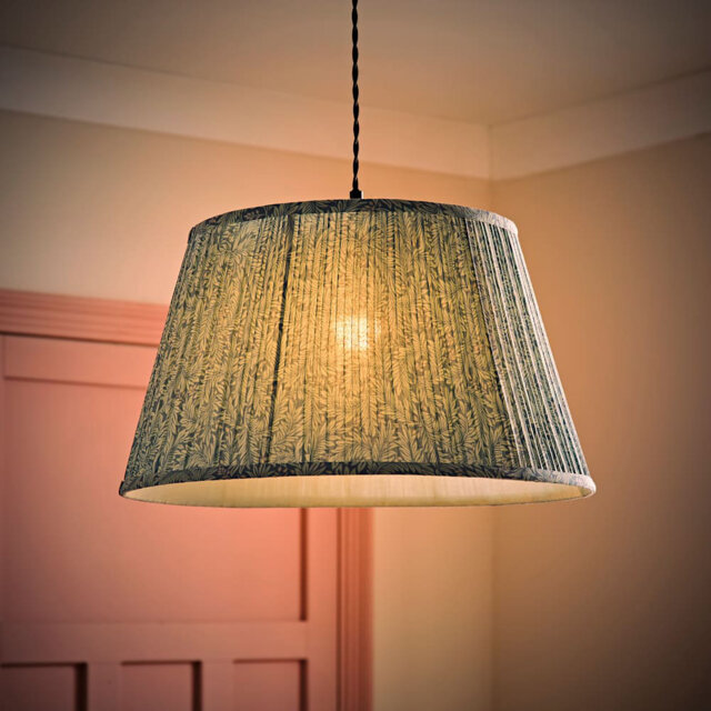 Clymer Linen Blend Empire Lamp Shade ( Slip-On ) in Blue