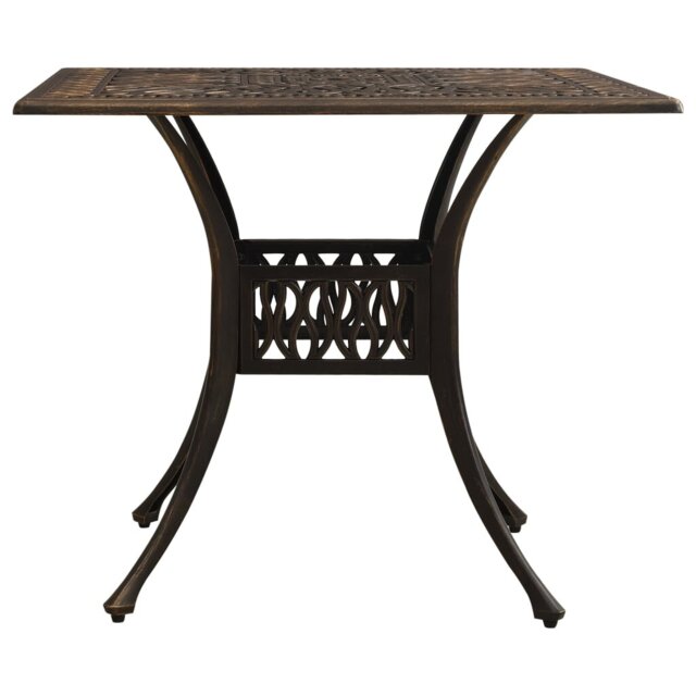 Cranon Square Metal Outdoor Dining Table With Umbrella Hole , 90cm cm W 90cm cm D