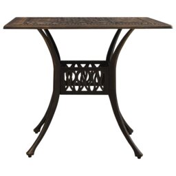 Cranon Square Metal Outdoor Dining Table With Umbrella Hole , 90cm cm W 90cm cm D