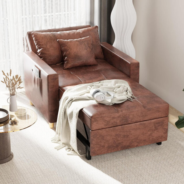 Emma-Leigh 1 Seater Fabric Accent Chairs Bed